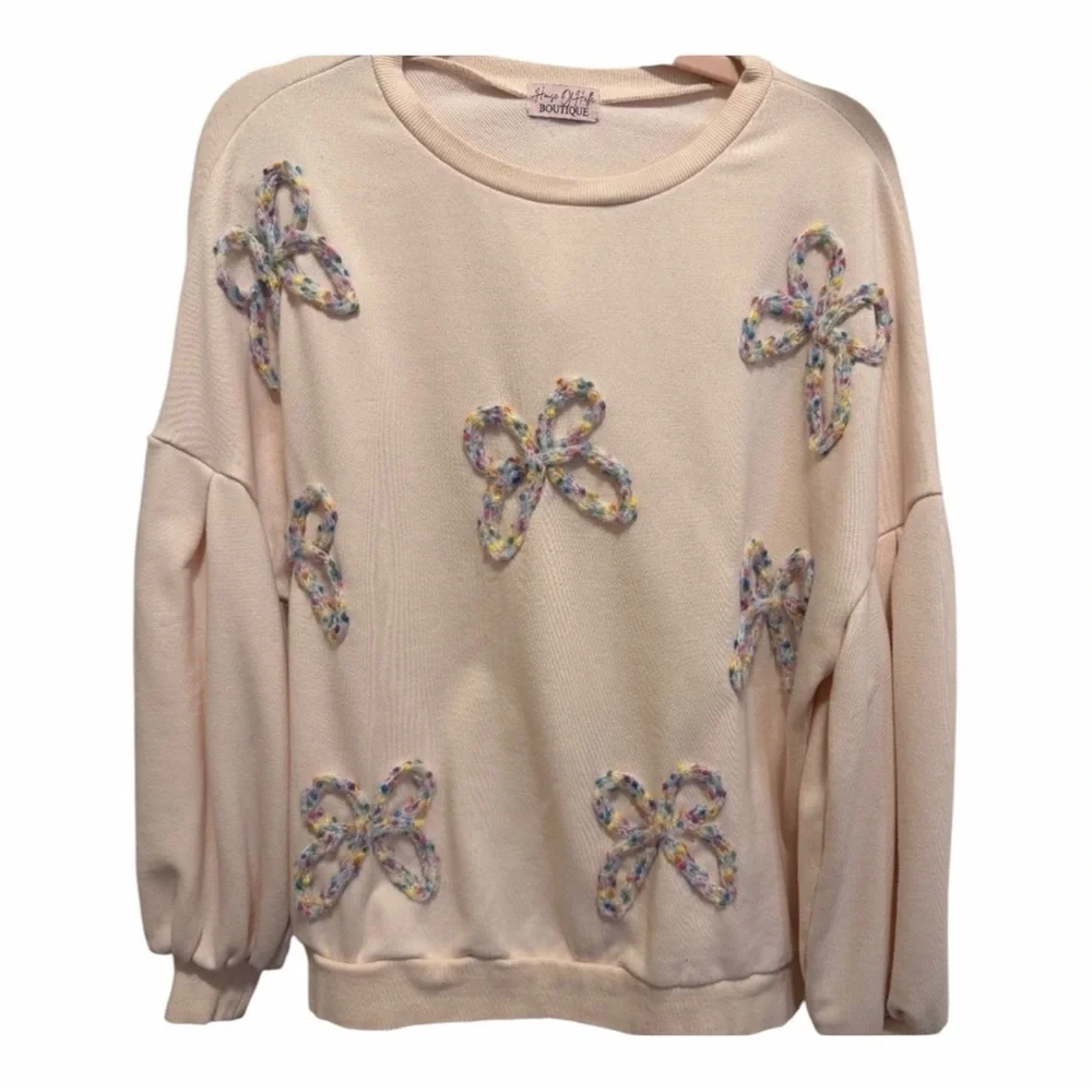 House of Halle Pink Sweatshirt, Size Med, NWOT